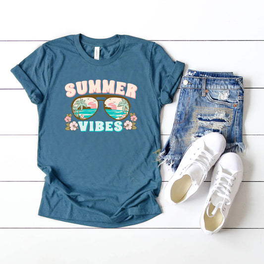 Summer Vibes Beach | Short Sleeve Graphic Tee