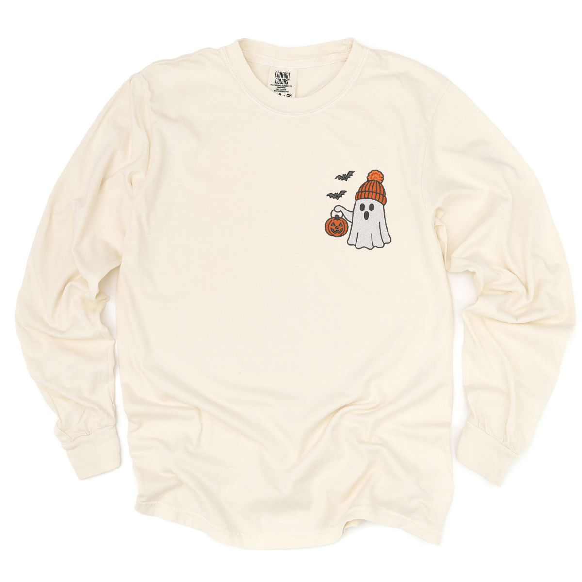 CLEARANCE Embroidered Beanie Ghost - Women's Sweatshirt, Hoodie, Long Sleeve Tee