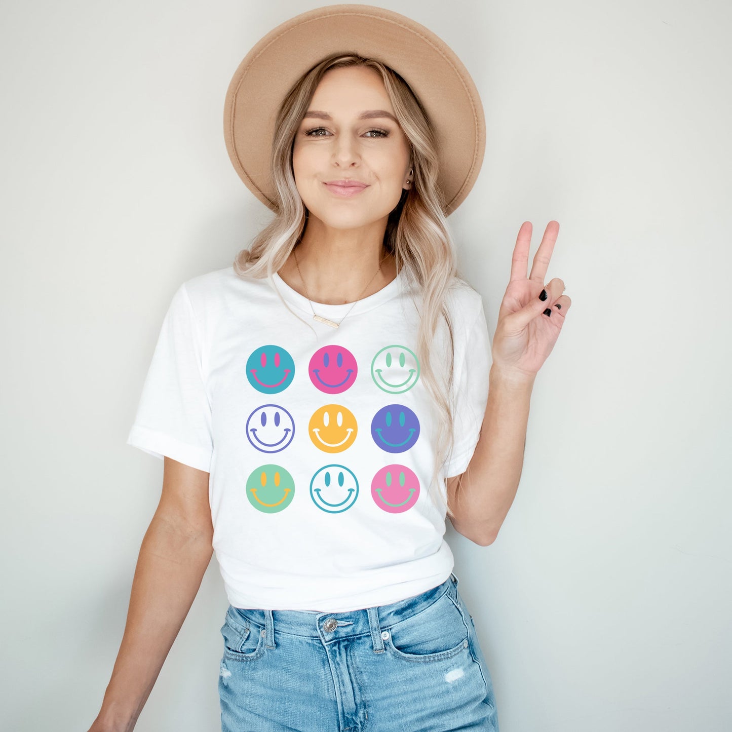 Clearance Stacked Smiley Faces | Short Sleeve Graphic Tee