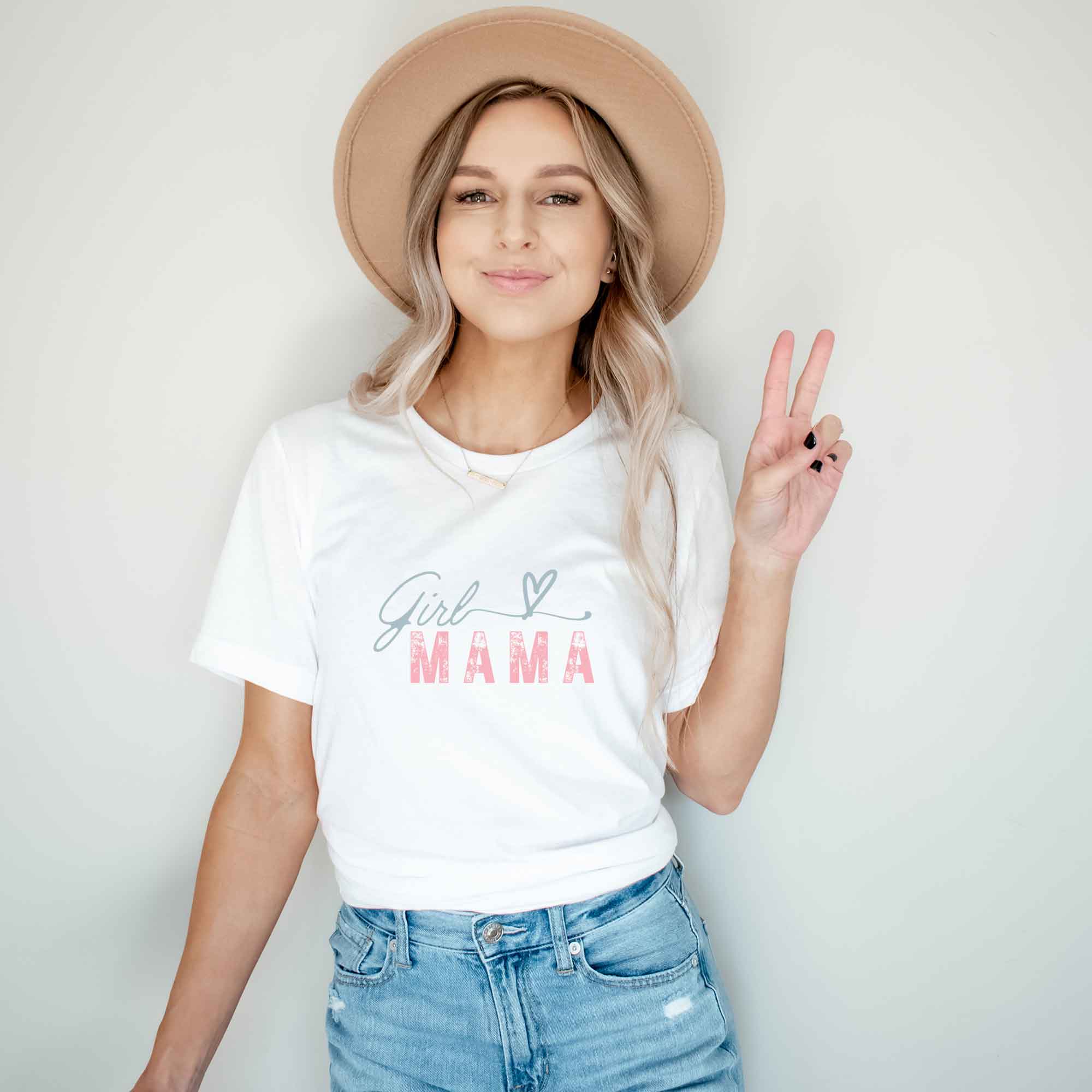 Girl Mama Heart Colorful | Short Sleeve Graphic Tee