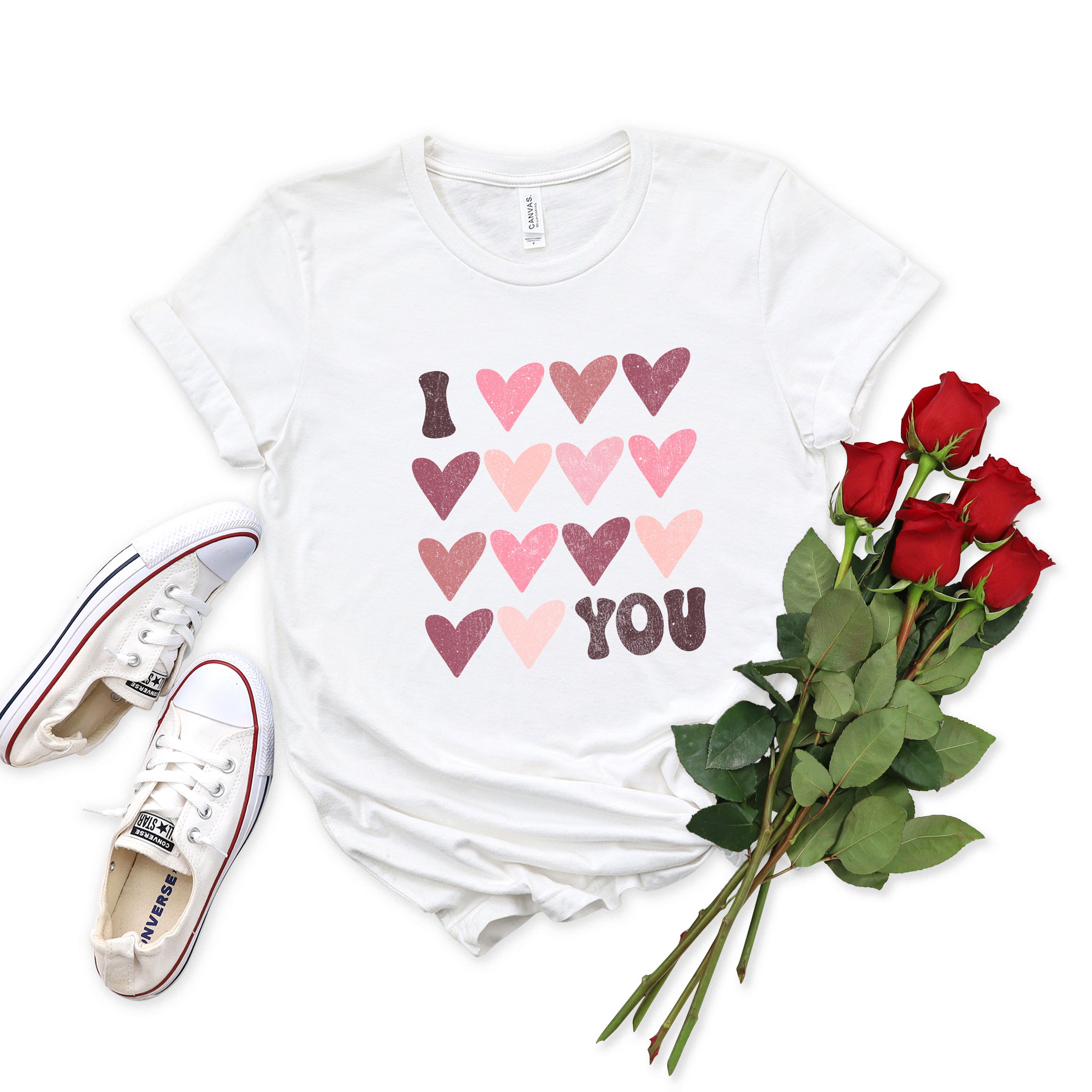 I Heart You Distressed | Short Sleeve Crew Neck