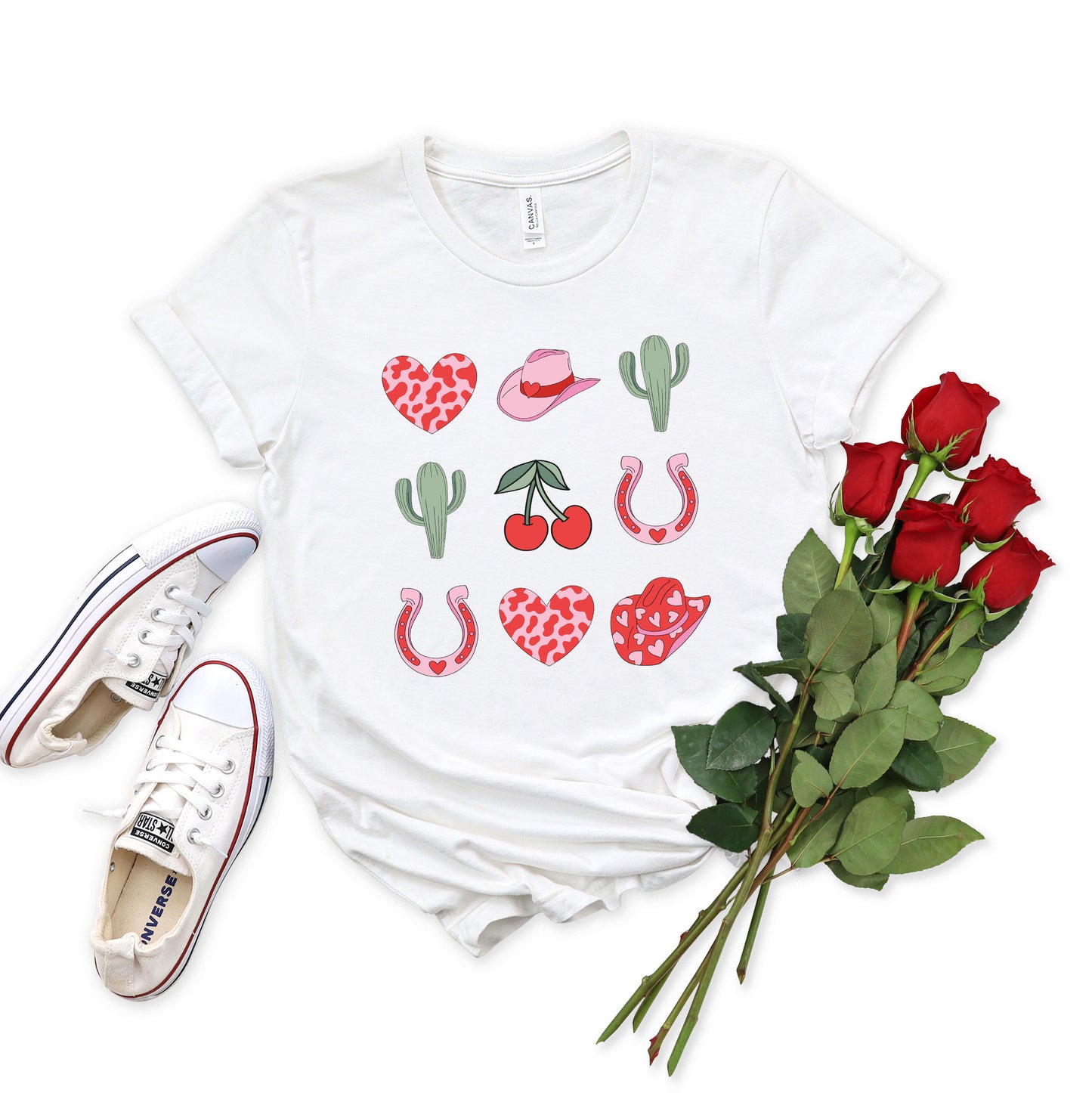 Cowgirl Valentine Chart | Short Sleeve Graphic Tee