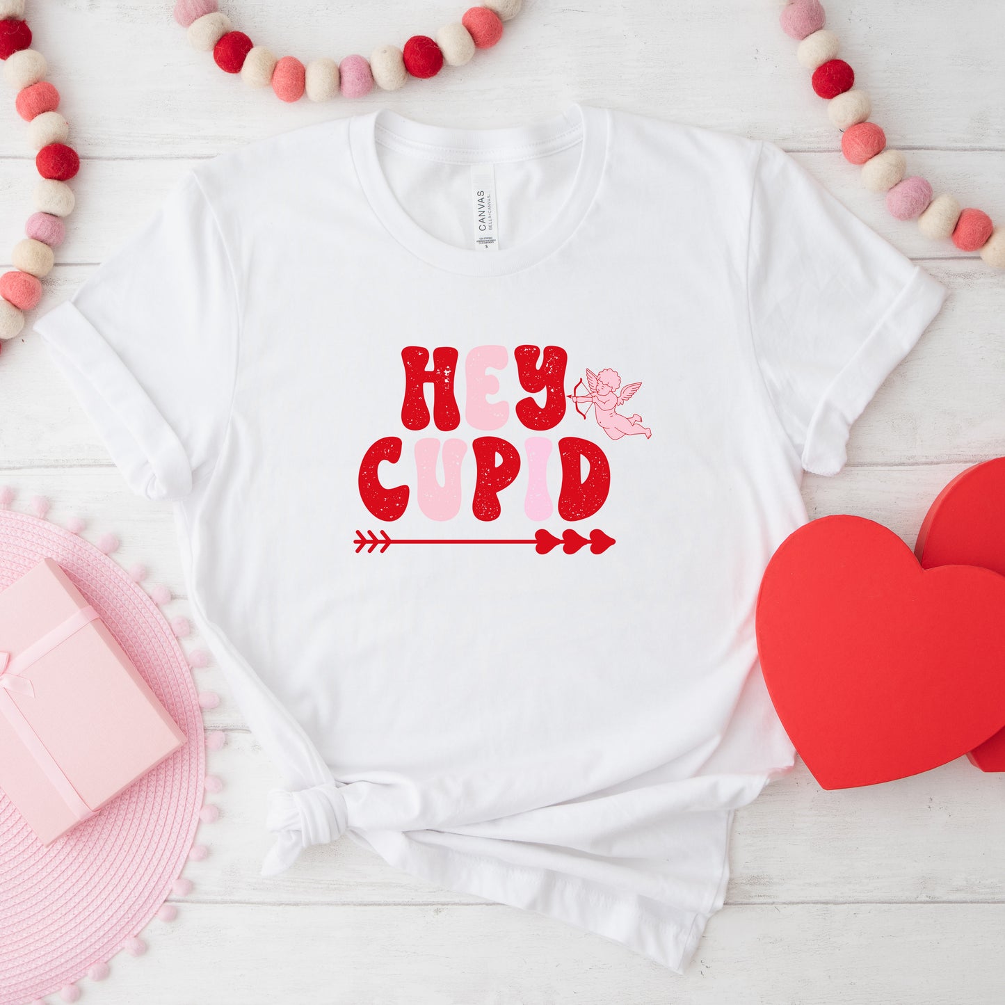 Hey Cupid Pink | Short Sleeve Crew Neck