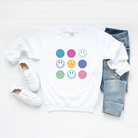 Clearance Stacked Smiley Faces | Sweatshirt