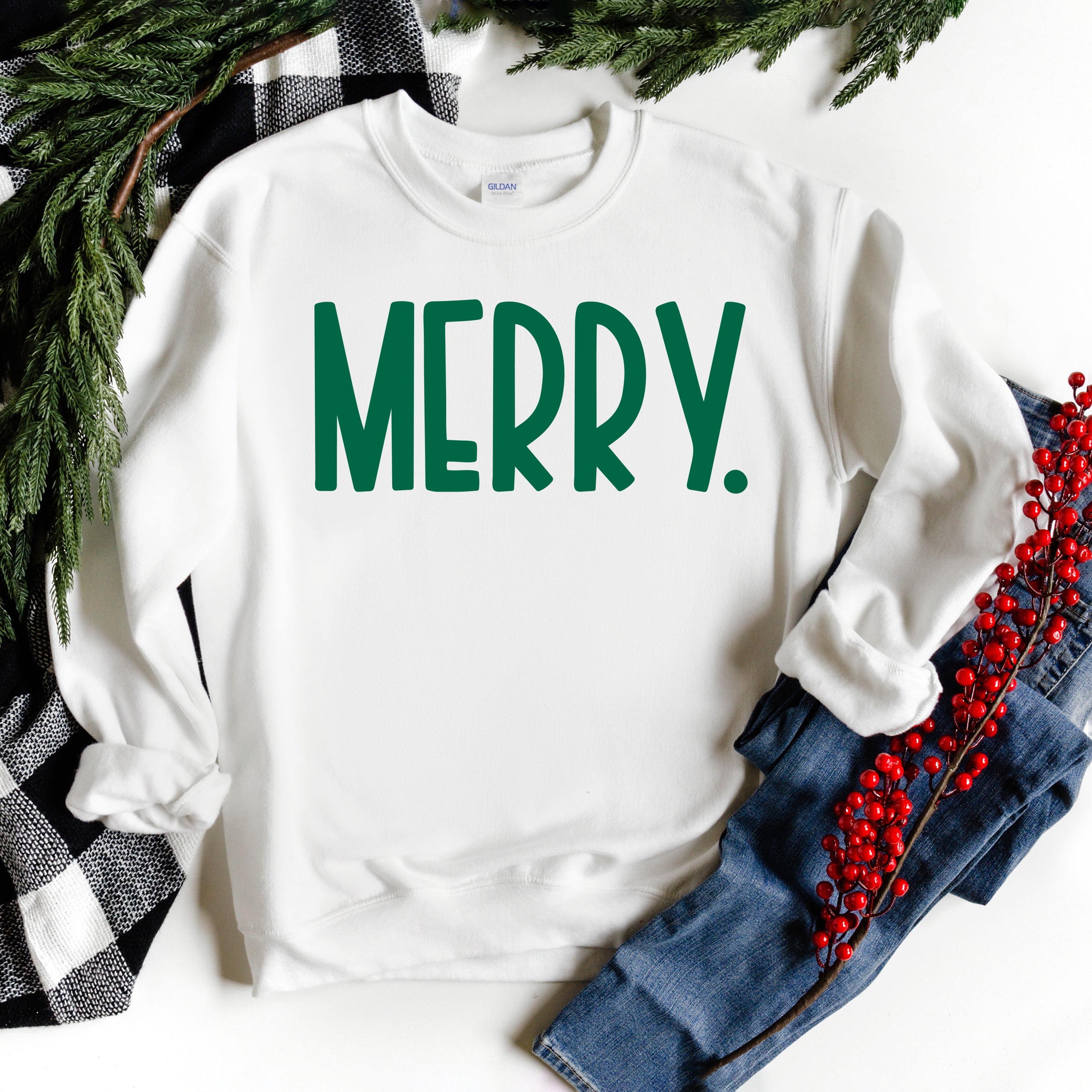 Merry Bold Word |Sweatshirt