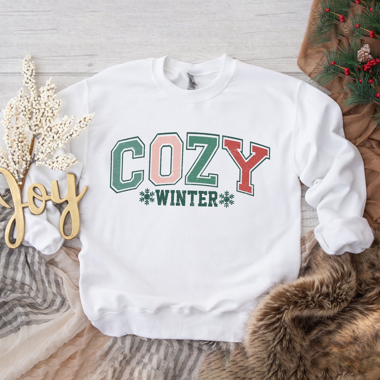 Cozy Winter Varsity | Sweatshirt
