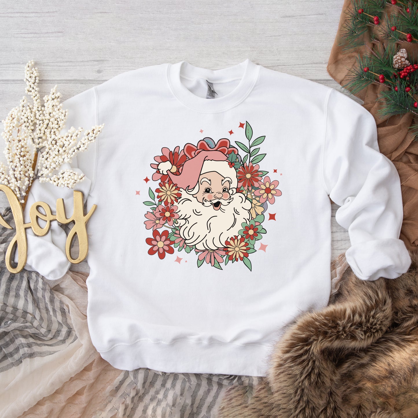 Floral Santa | Sweatshirt