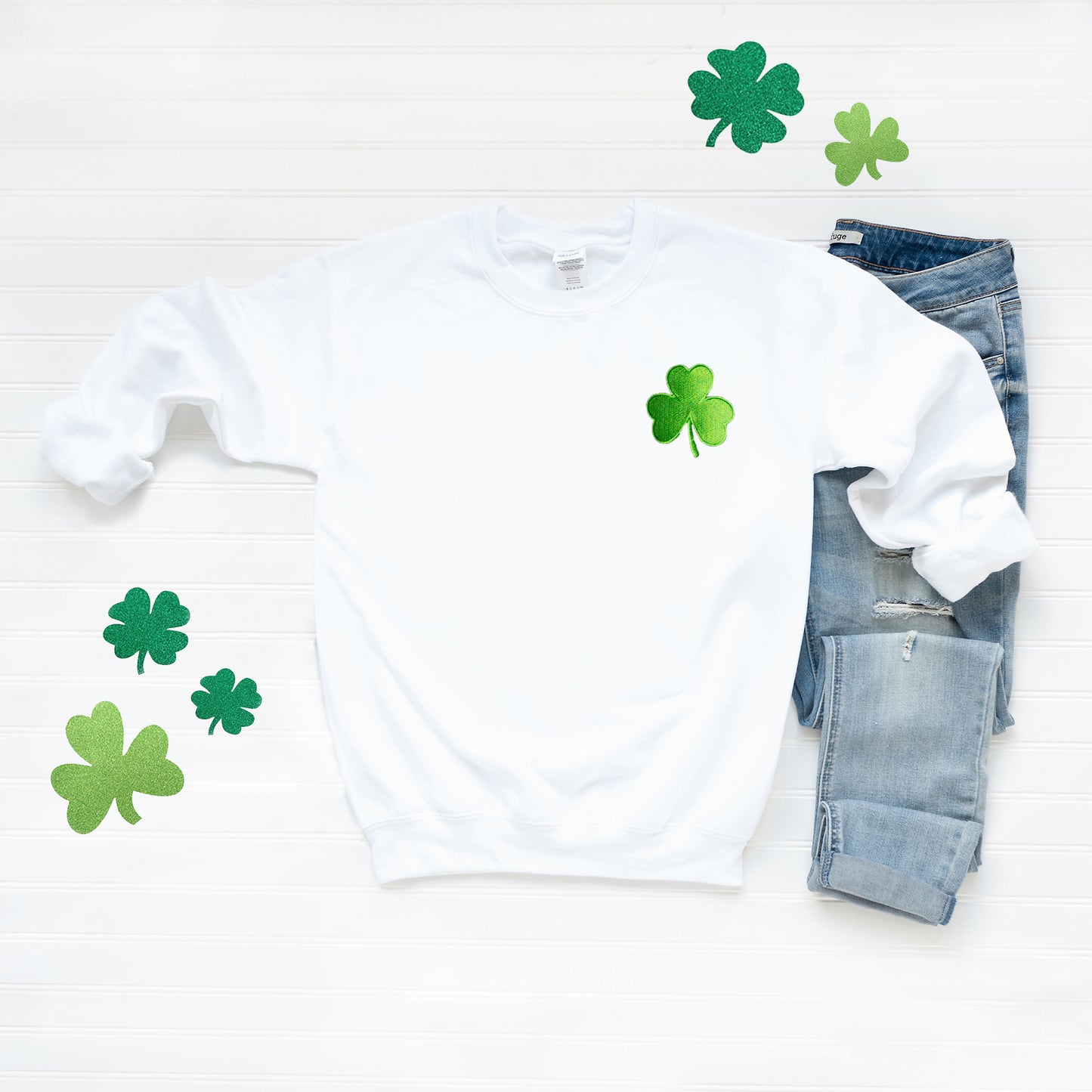 Embroidered Clover | Sweatshirt