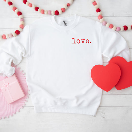 Embroidered Love Typewriter | Sweatshirt