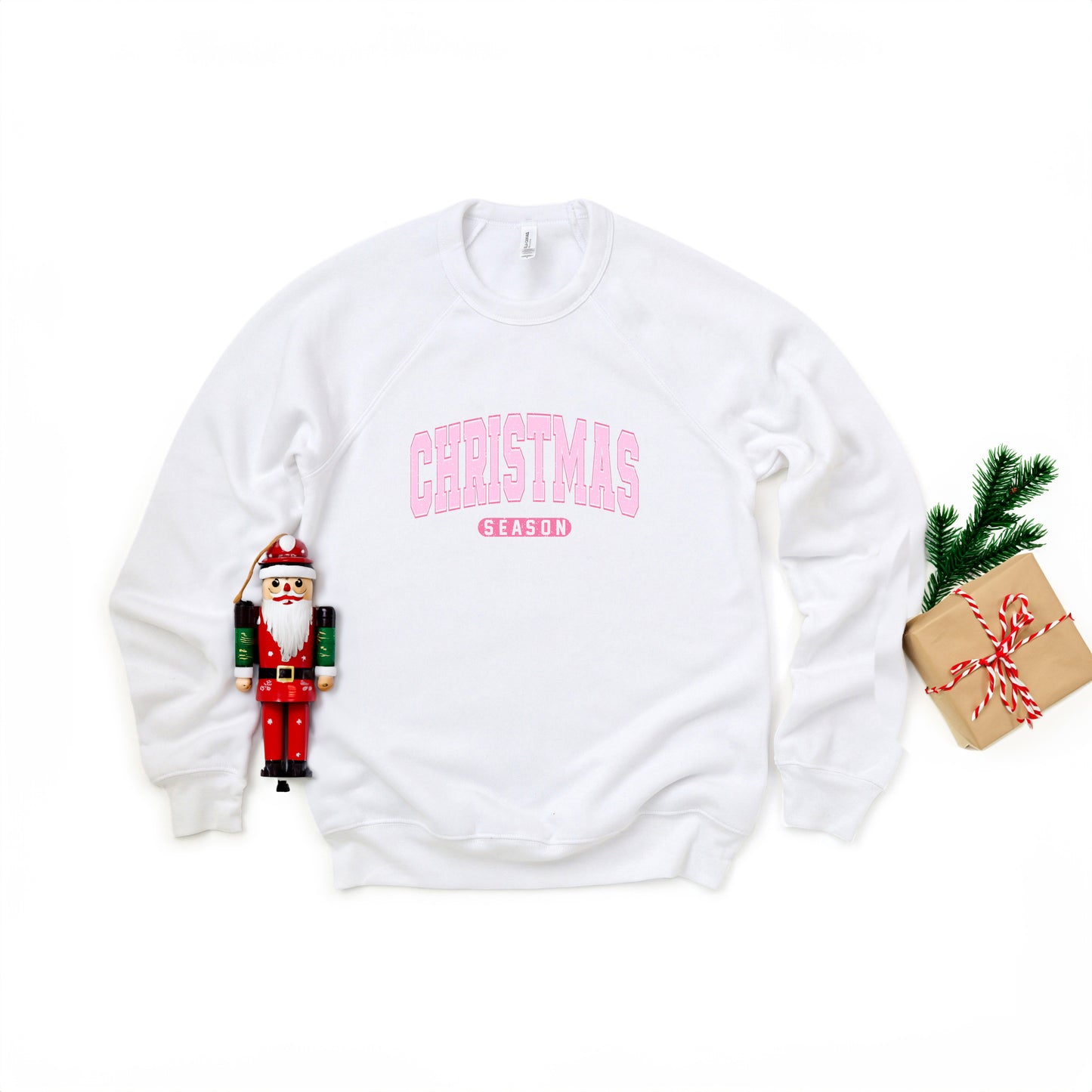Pink Christmas Season | Bella Canvas Sweatshirt