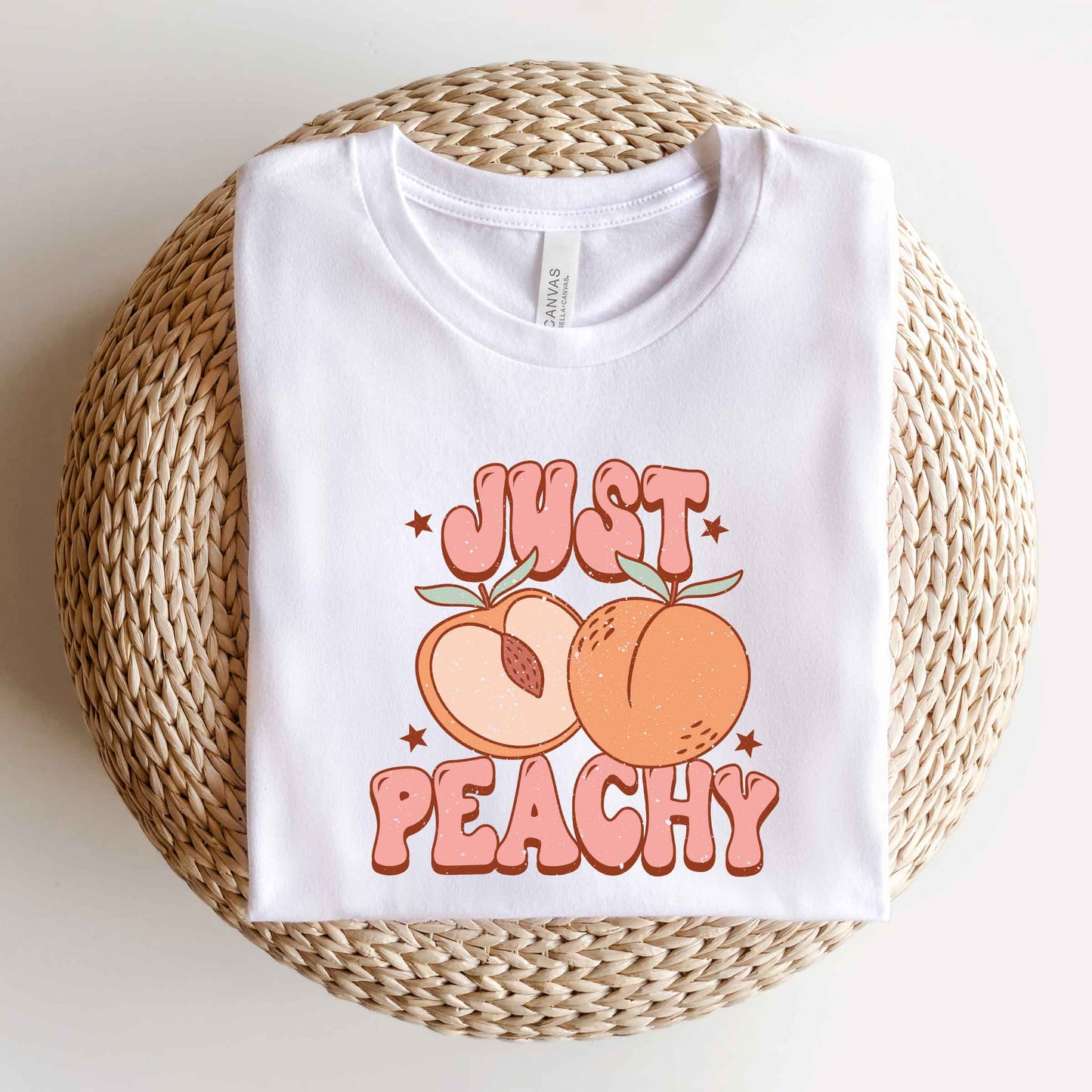 Just Peachy Colorful Peach | Short Sleeve Graphic Tee