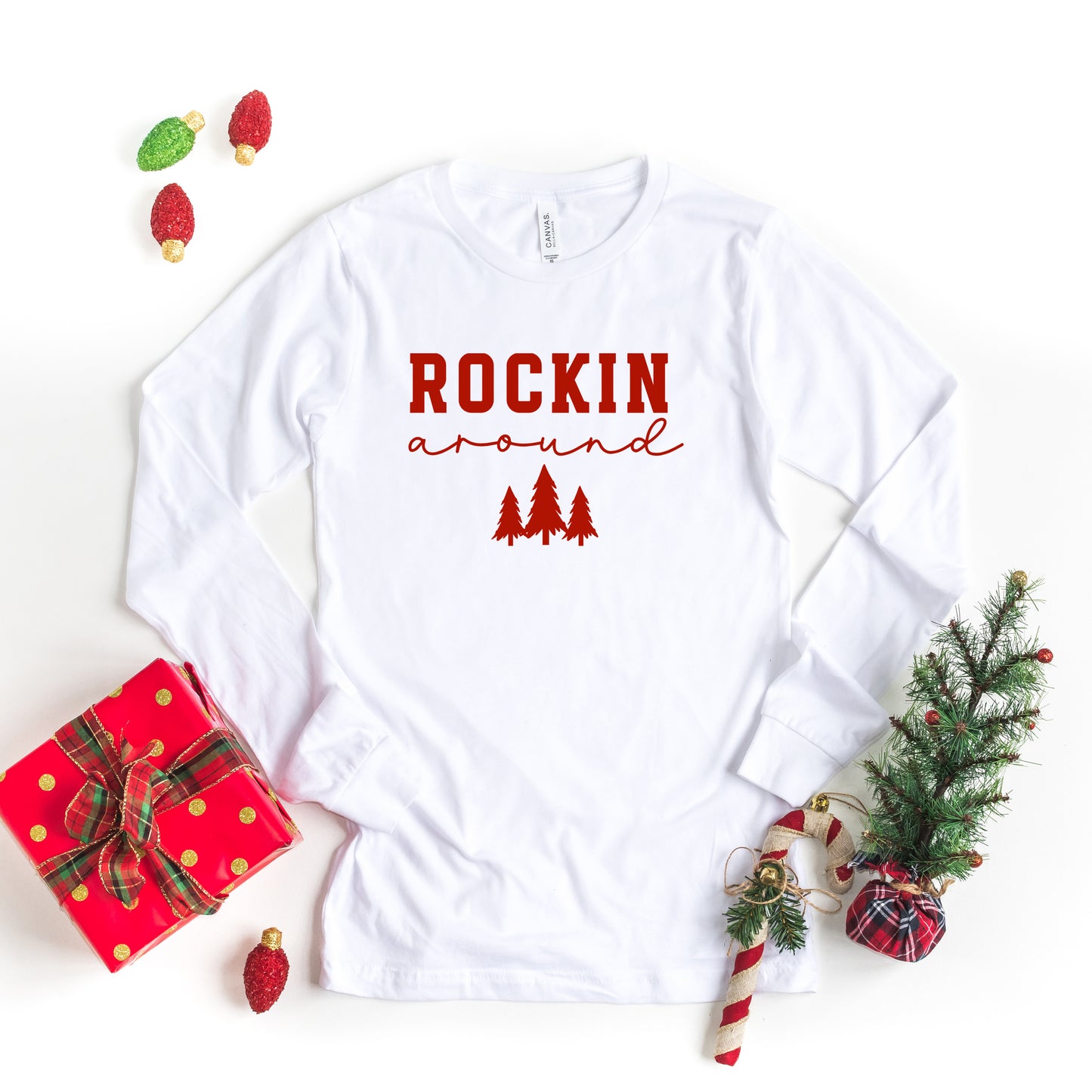 Rockin' Christmas Tree | Long Sleeve Crew Neck