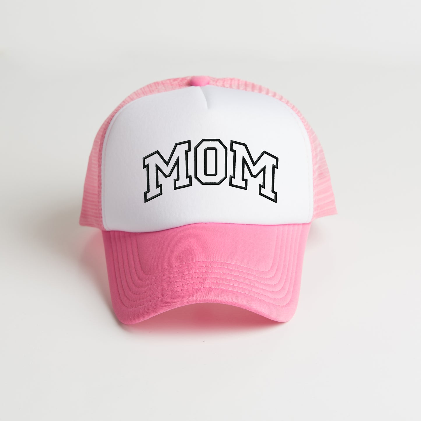 Embroidered Mom Varsity Outline | Embroidered Foam Trucker Hat