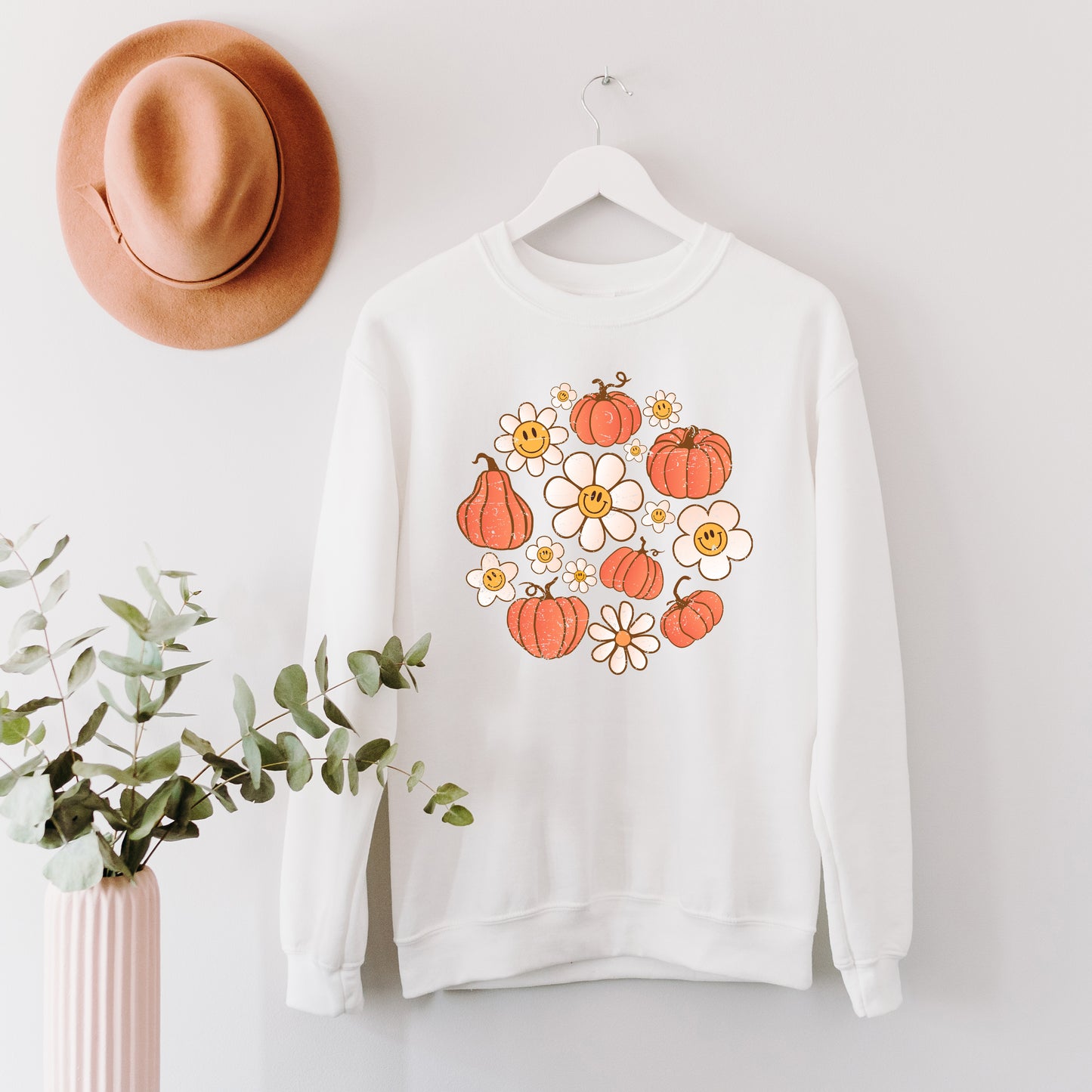 Circle Pumpkin Flowers | Sweatshirt
