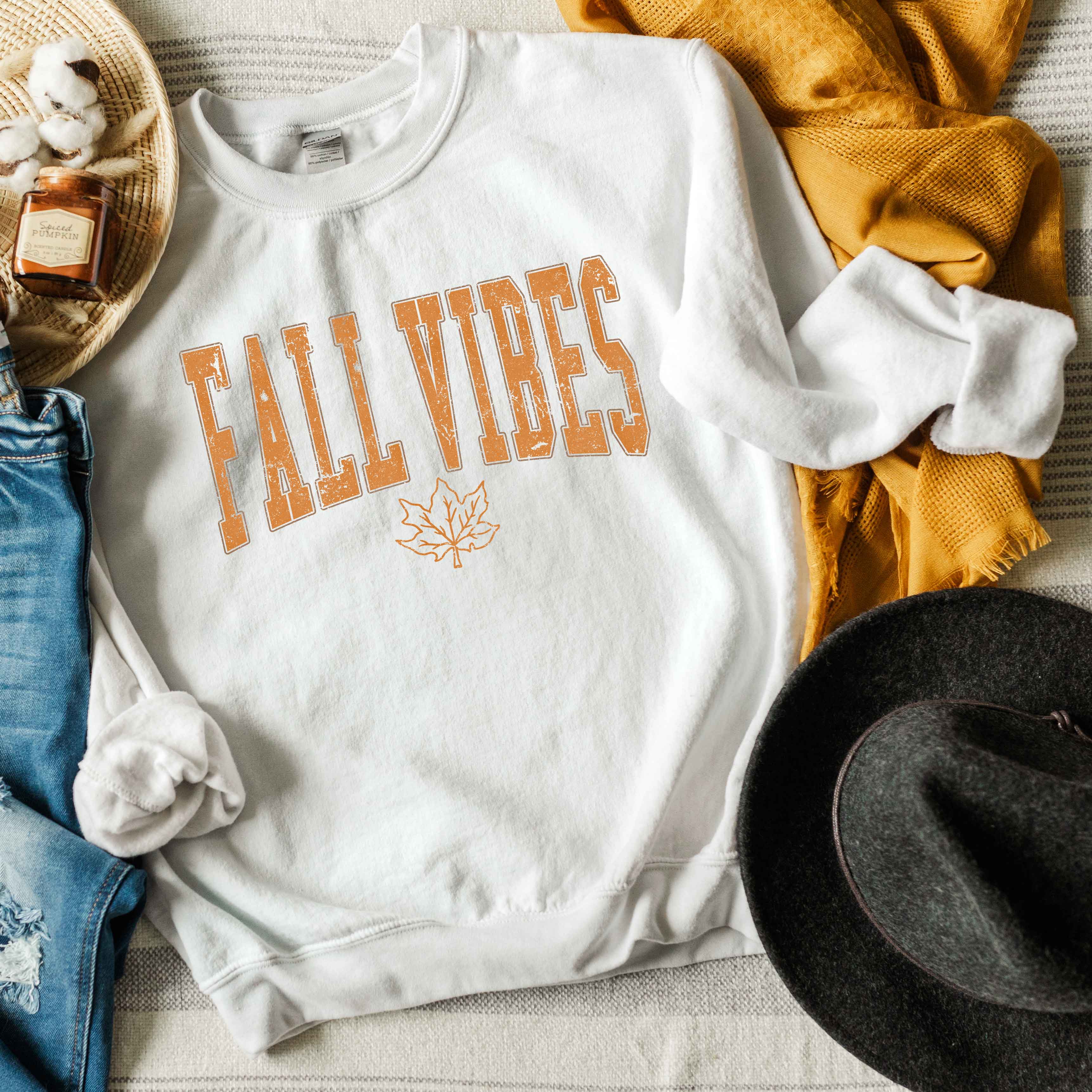 Fall Vibes Leaf | Sweatshirt