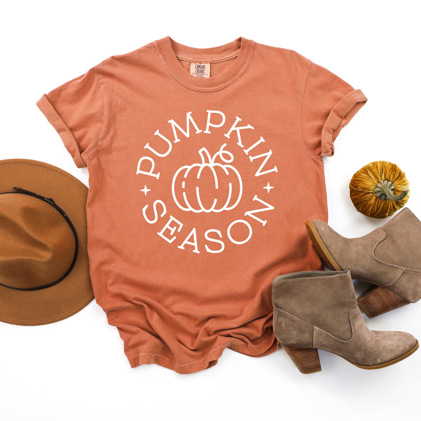 Pumpkin Season Circle | Garment Dyed Tee