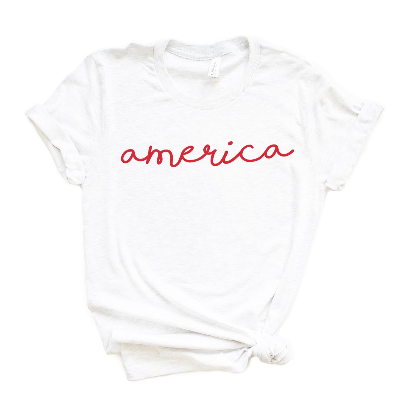 America - Cursive | Short Sleeve Graphic Tee