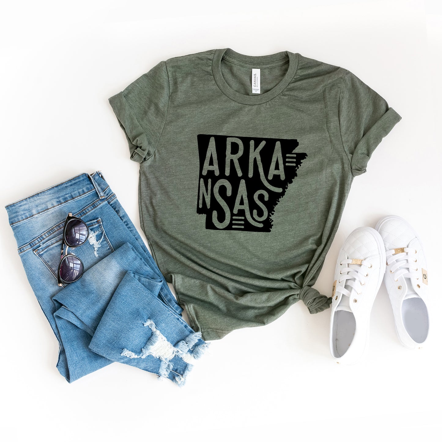 Arkansas Typography | Short Sleeve Graphic Tee