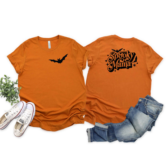 Spooky Mama Bats | Front & Back Short Sleeve Graphic Tee