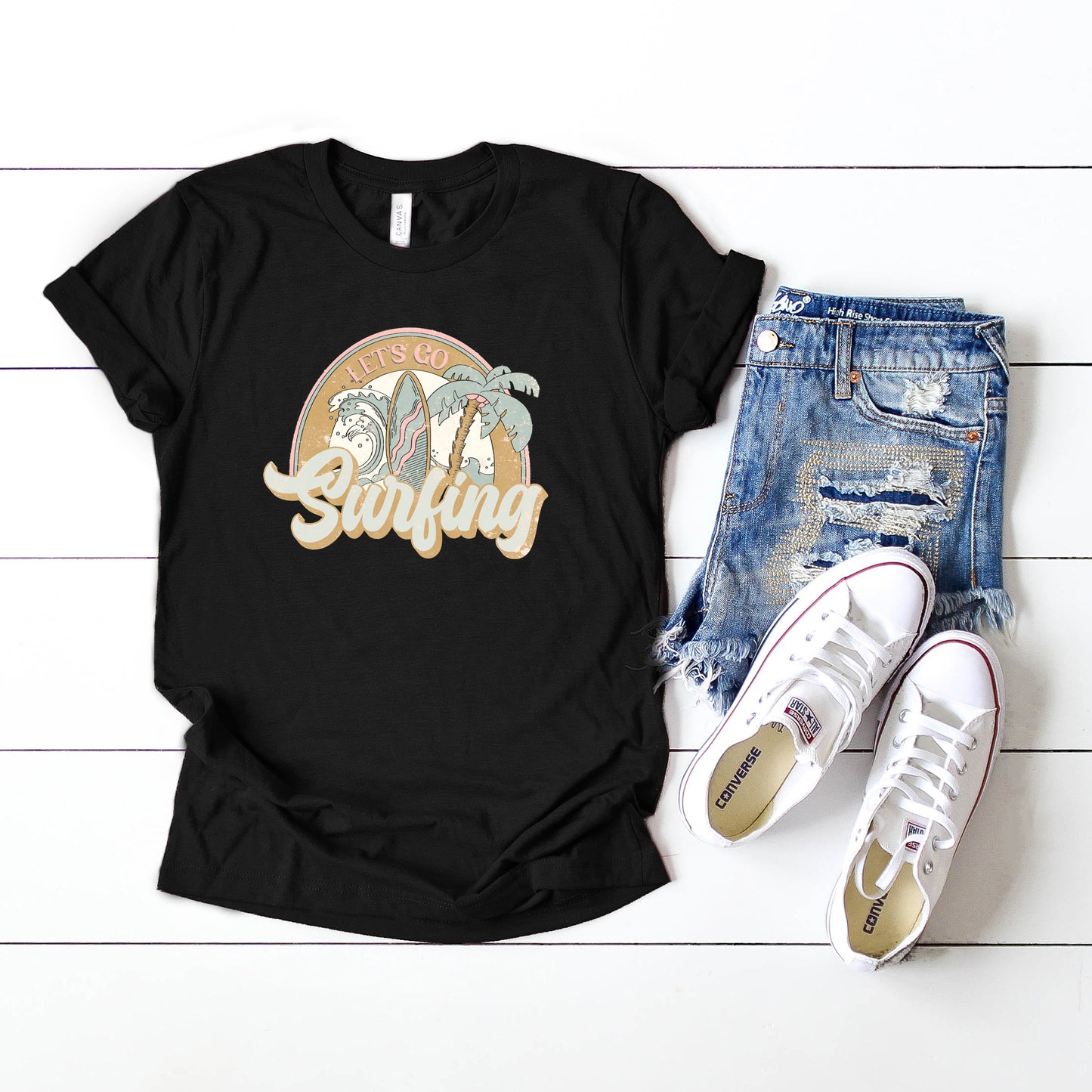 Let's Go Surfing | Short Sleeve Graphic Tee