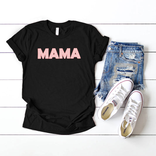 Pink Checkered Mama | Short Sleeve Graphic Tee