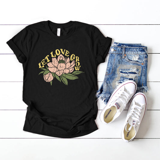 Let Love Grow Flower | Short Sleeve Graphic Tee