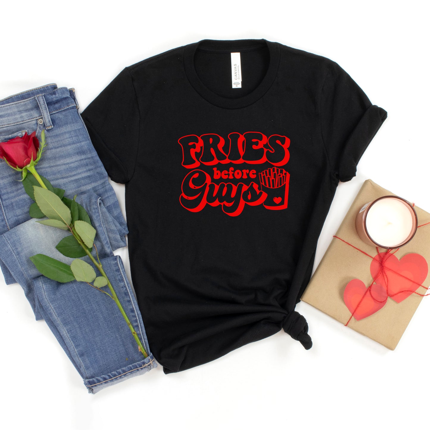 Fries Before Guys Bold | Short Sleeve Graphic Tee
