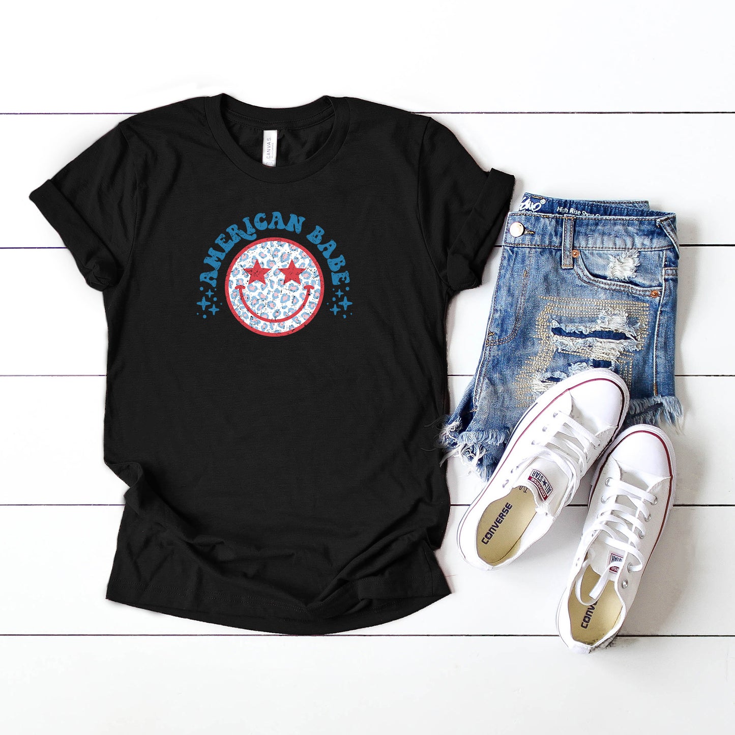 Leopard American Babe | Short Sleeve Graphic Tee