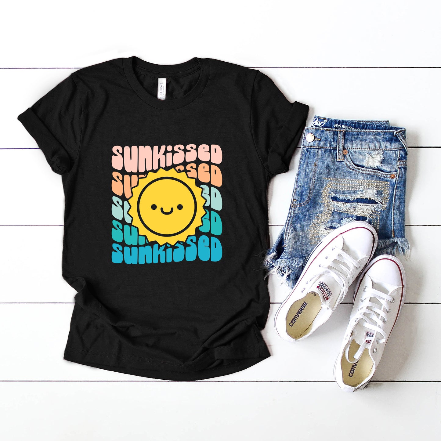 Sunkissed Stacked Sun Colorful | Short Sleeve Graphic Tee