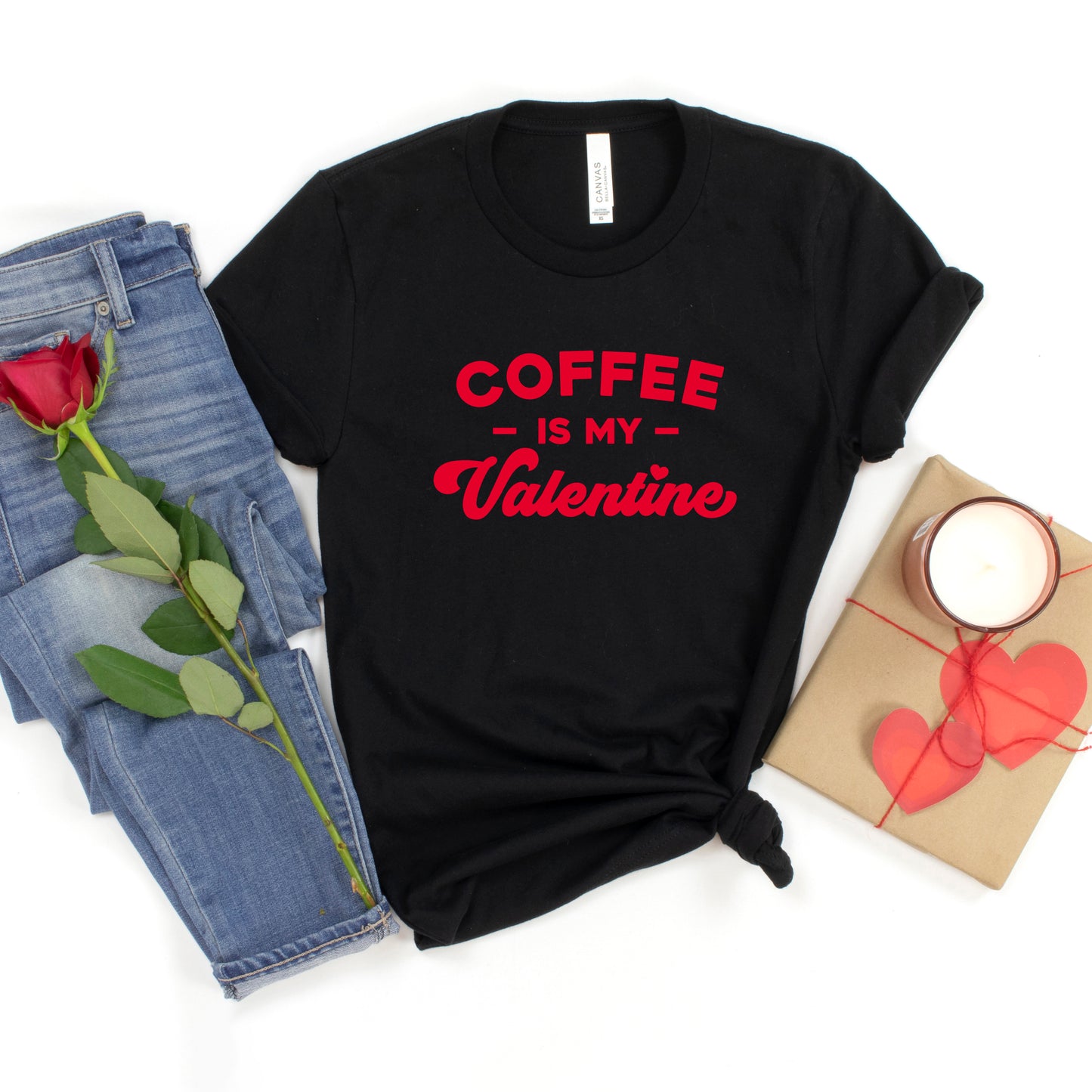 Coffee Is My Valentine | Short Sleeve Graphic Tee