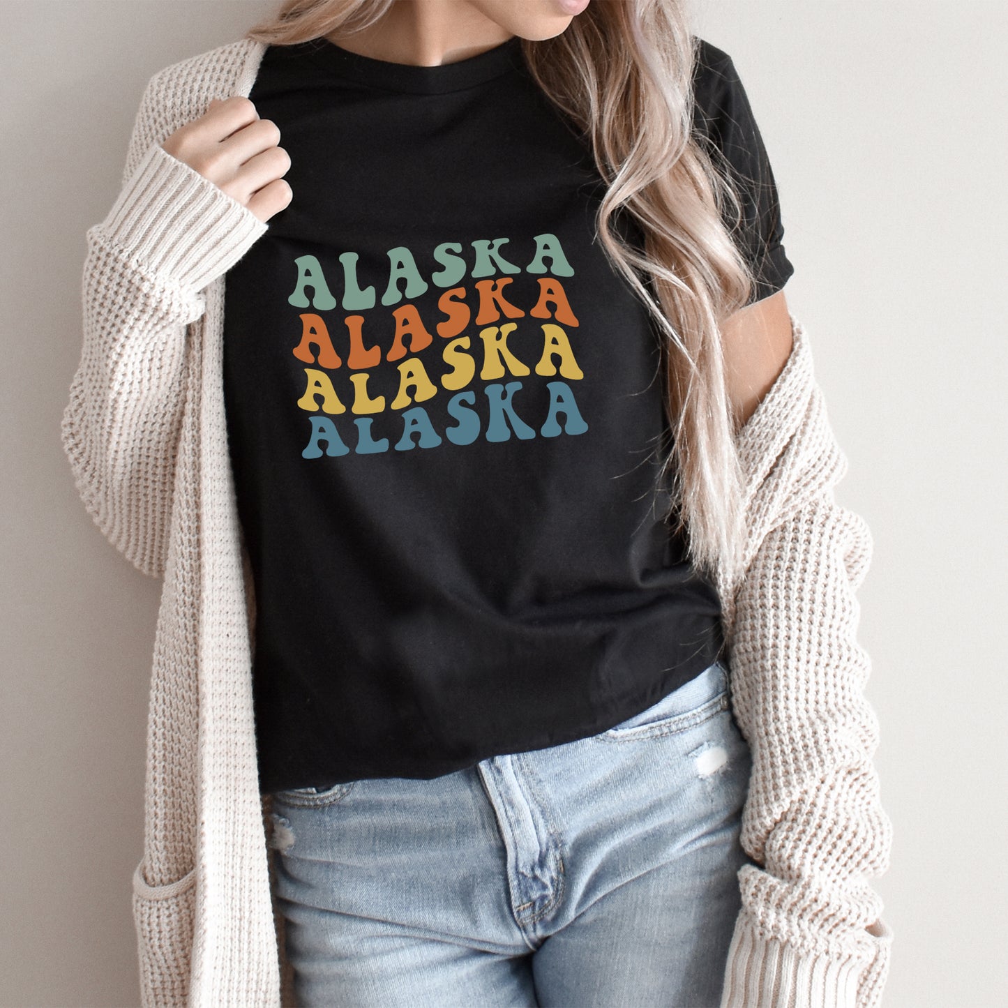 Alaska Retro Wavy | Short Sleeve Graphic Tee