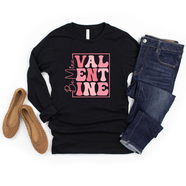 Be My Valentine Block | Long Sleeve Graphic Tee