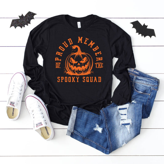 Proud Member Spooky Squad | Long Sleeve Crew Neck