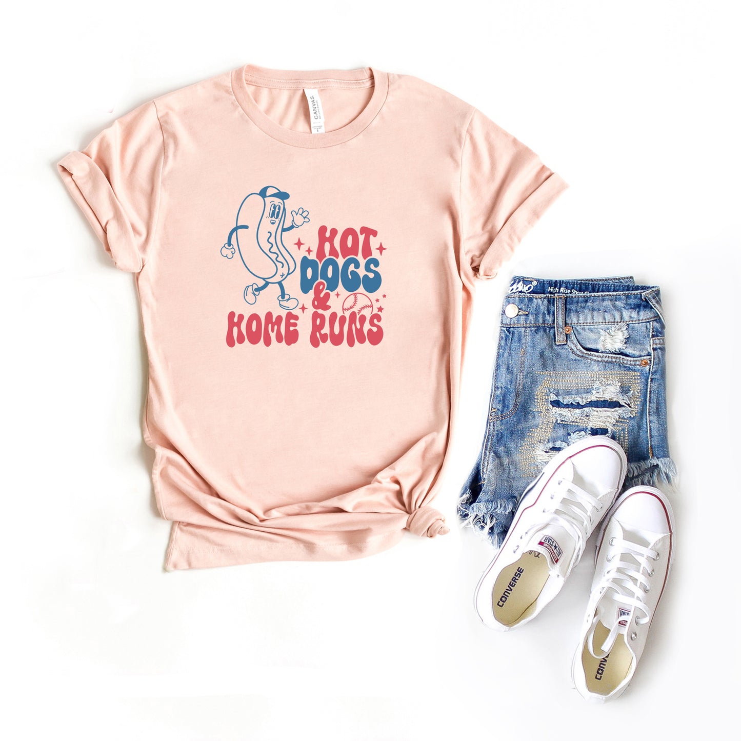 Hot Dogs and Home Runs | Short Sleeve Graphic Tee