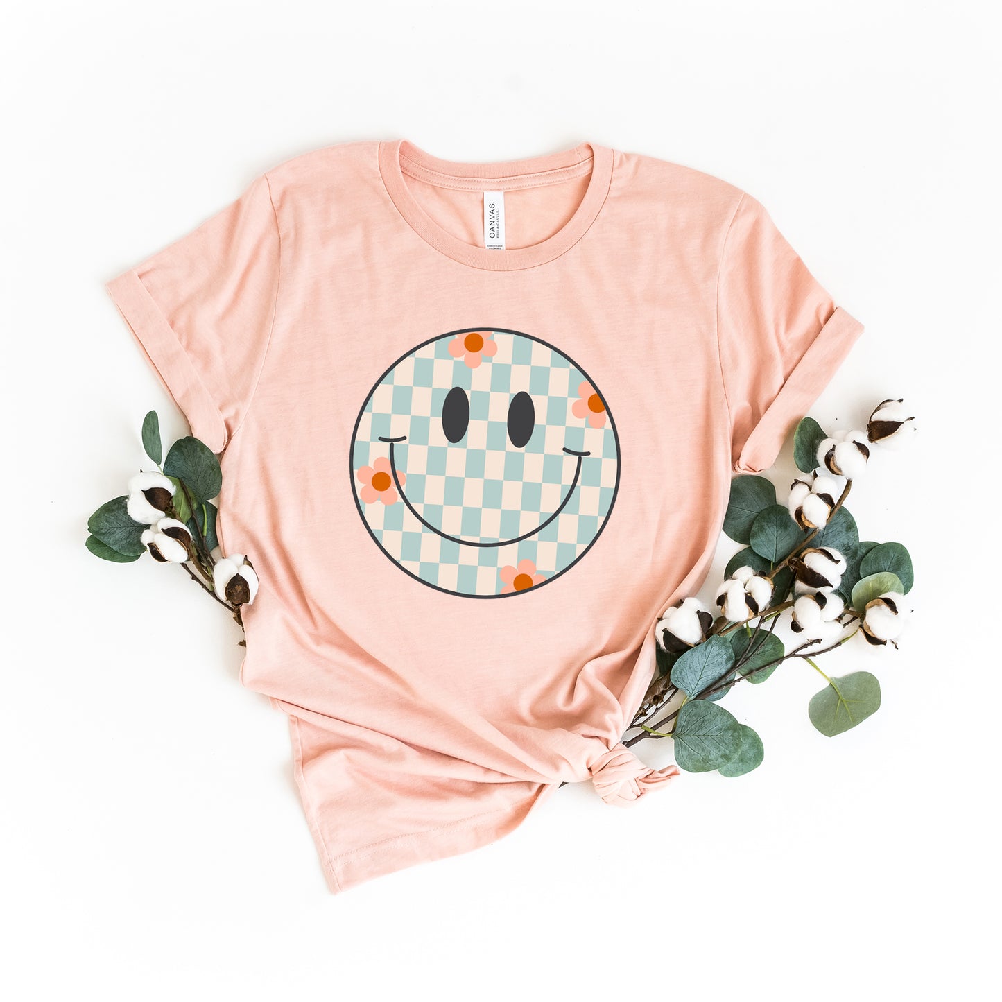 Checkered Smiley Face | Short Sleeve Graphic Tee