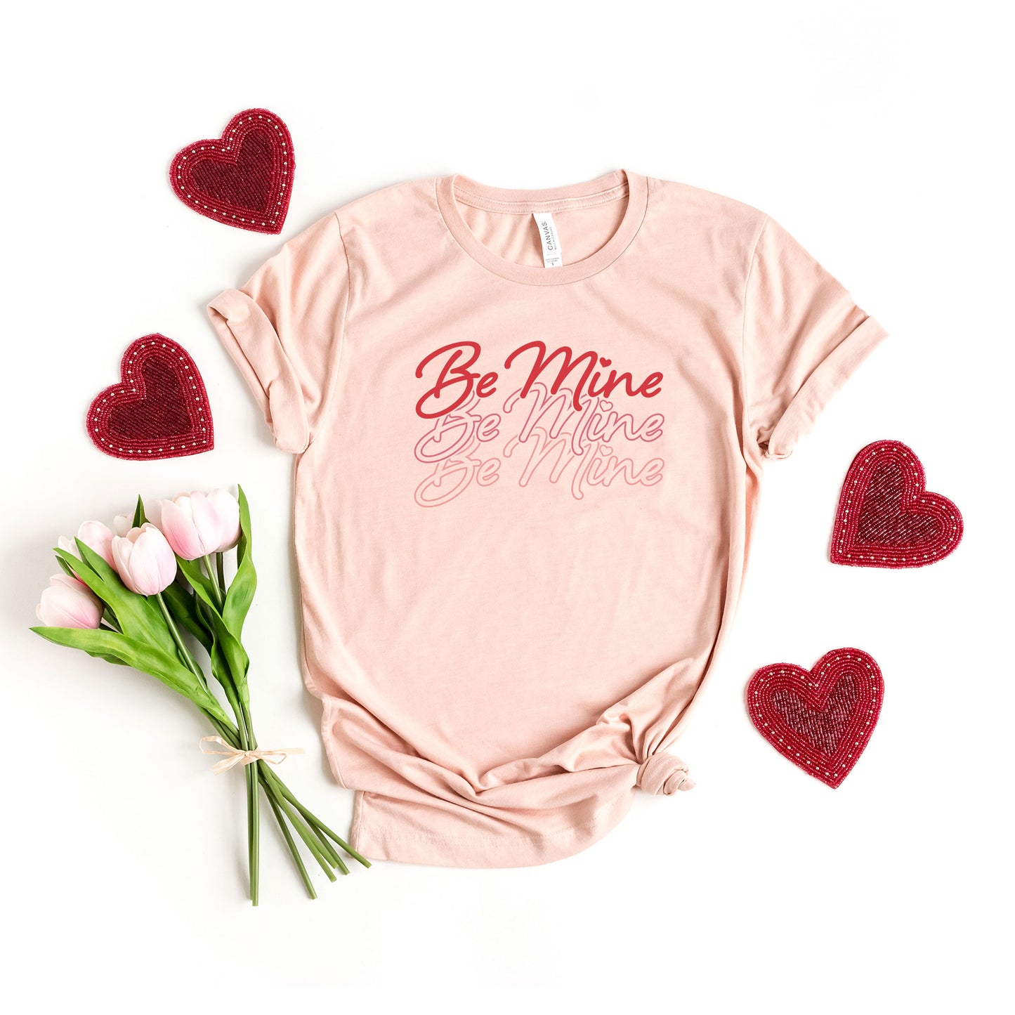 Be Mine Cursive Stacked | Short Sleeve Graphic Tee