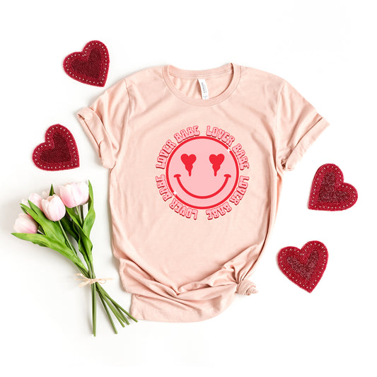 Lover Babe Smiley Face | Short Sleeve Graphic Tee