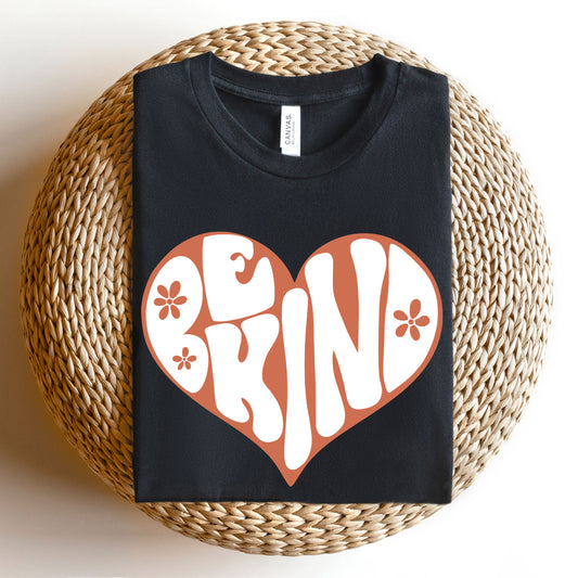 Retro Be Kind Heart | Short Sleeve Graphic Tee