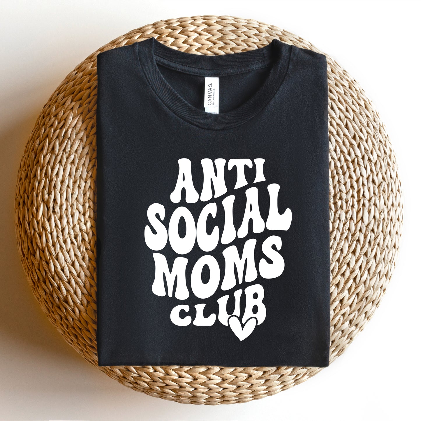 Anti Social Moms Club Heart | Short Sleeve Graphic Tee