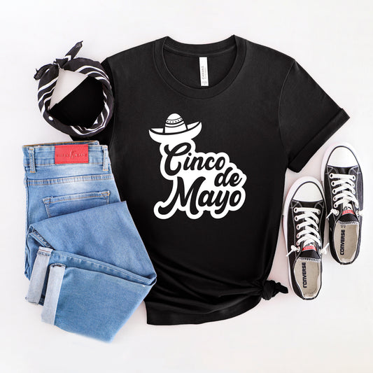 Cinco De Mayo Cursive | Short Sleeve Graphic Tee