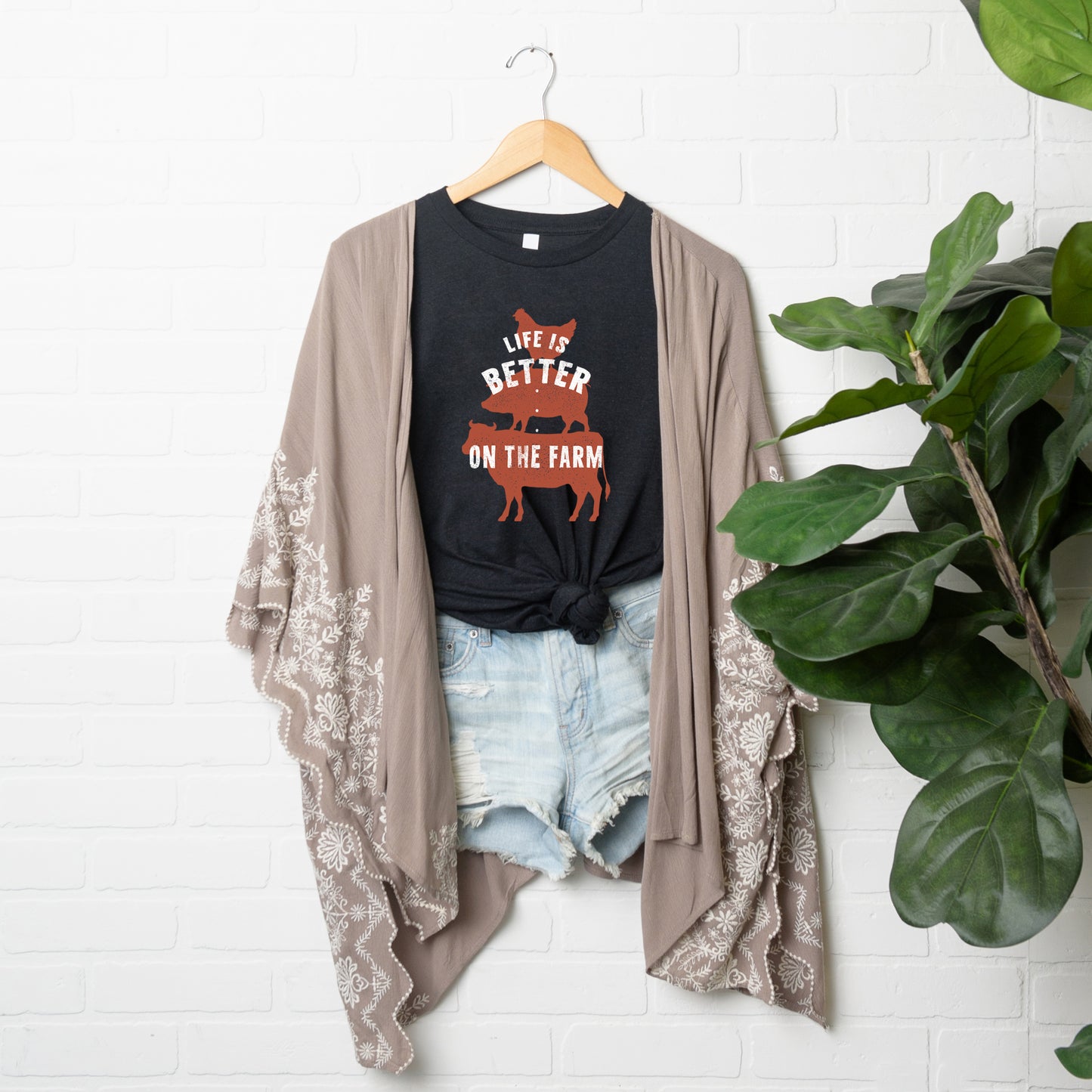 Life Is Better On The Farm Colorful | Short Sleeve Graphic Tee
