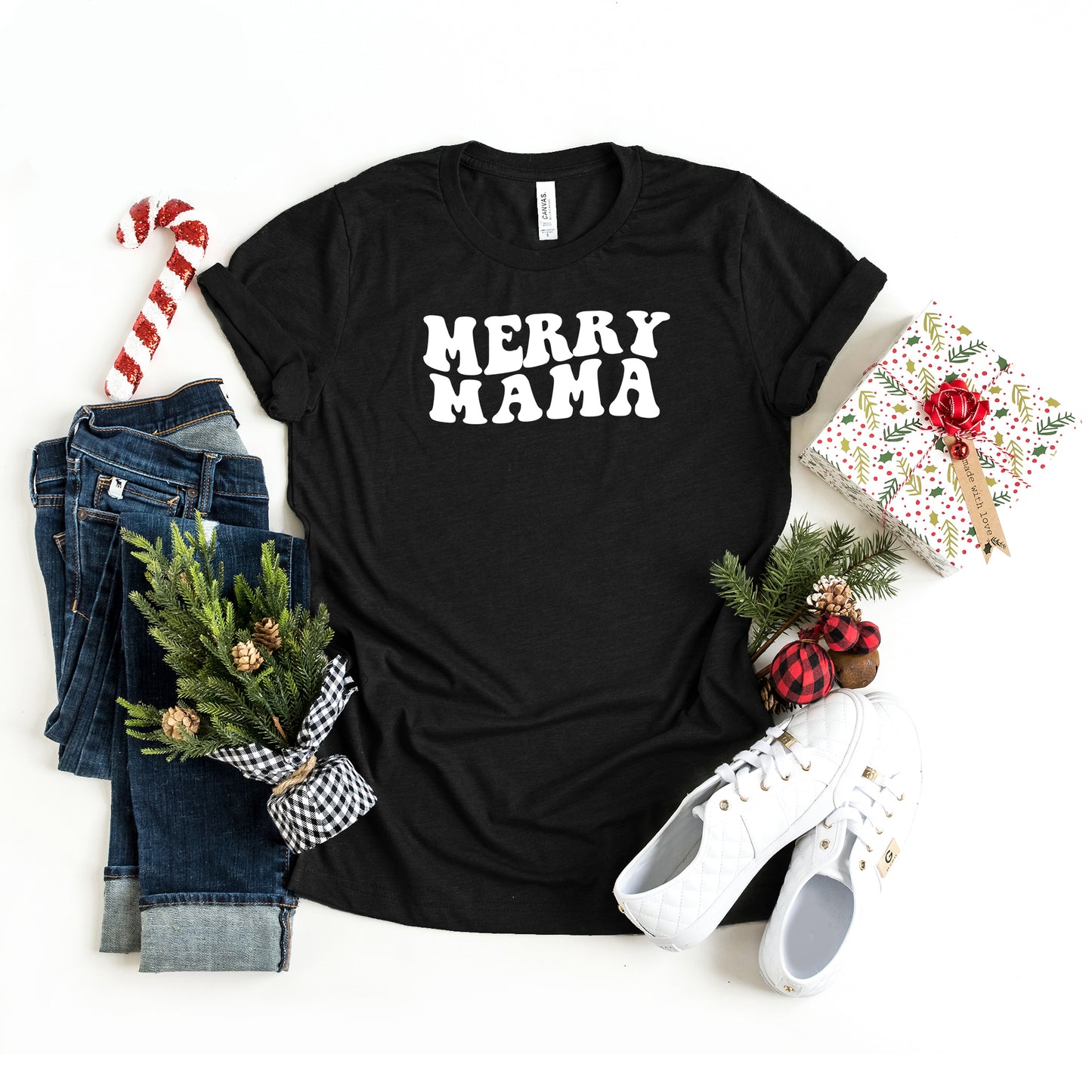 Merry Mama Wavy | Short Sleeve Graphic Tee