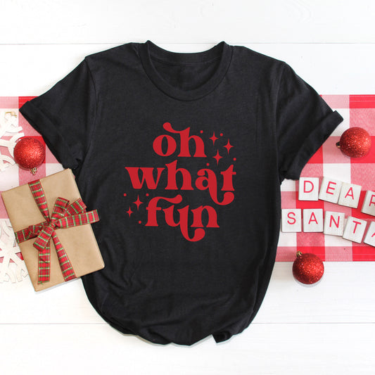 Whimsical Oh What Fun | Short Sleeve Graphic Tee
