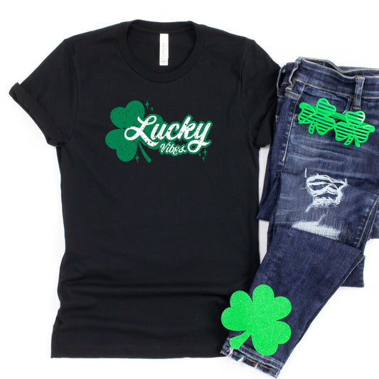 Lucky Vibes Clovers | Short Sleeve Graphic Tee
