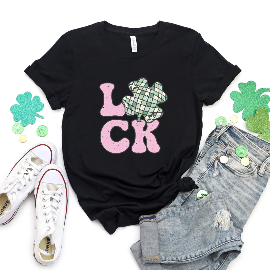 Luck With Shamrock | Short Sleeve Graphic Tee
