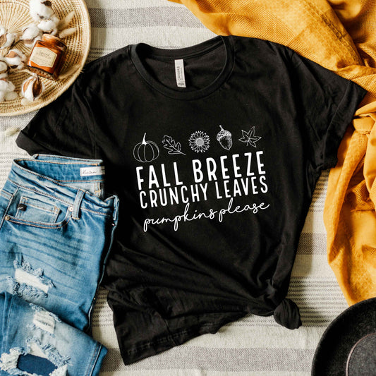 Fall Breeze Crunchy Leaves | Short Sleeve Graphic Tee