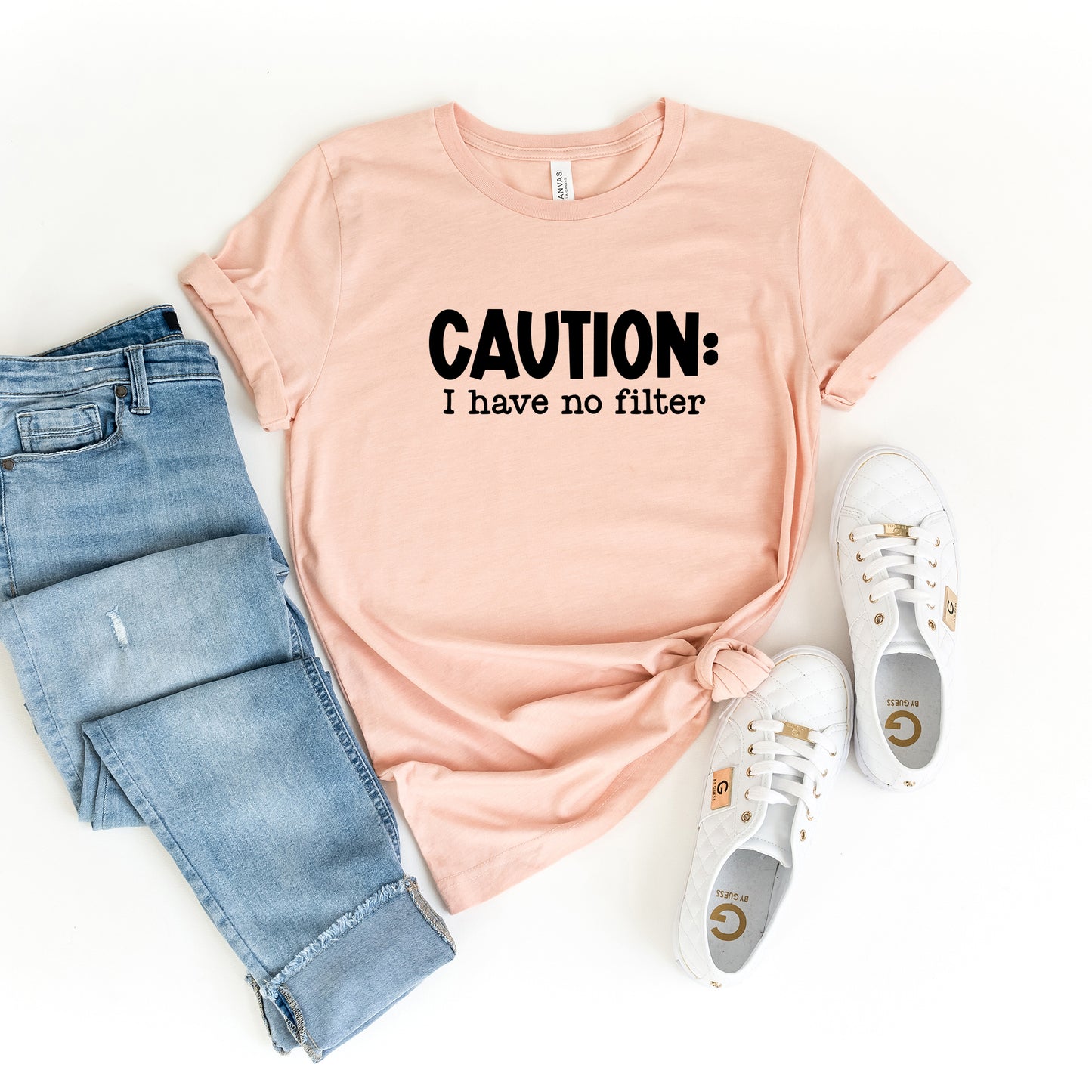 Caution I Have No Filter | Short Sleeve Graphic Tee