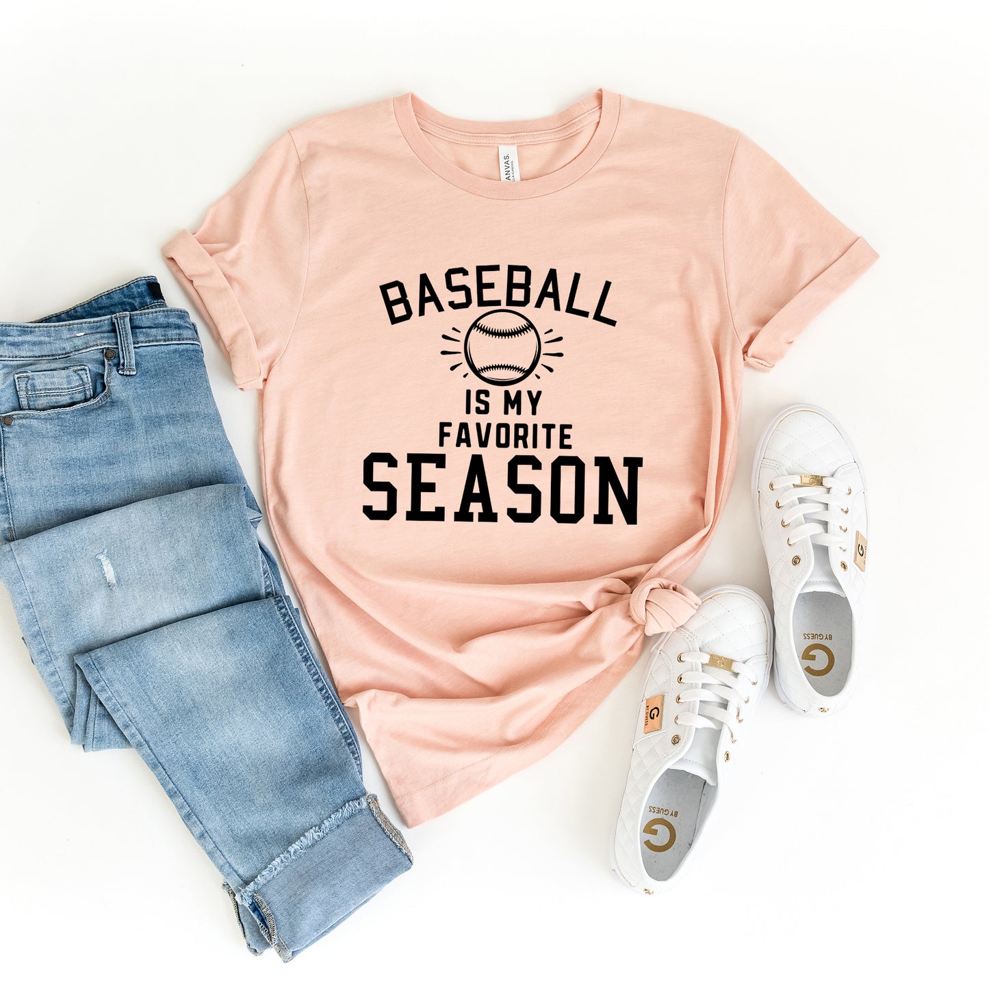 Baseball Is My Favorite With Ball | Short Sleeve Graphic Tee