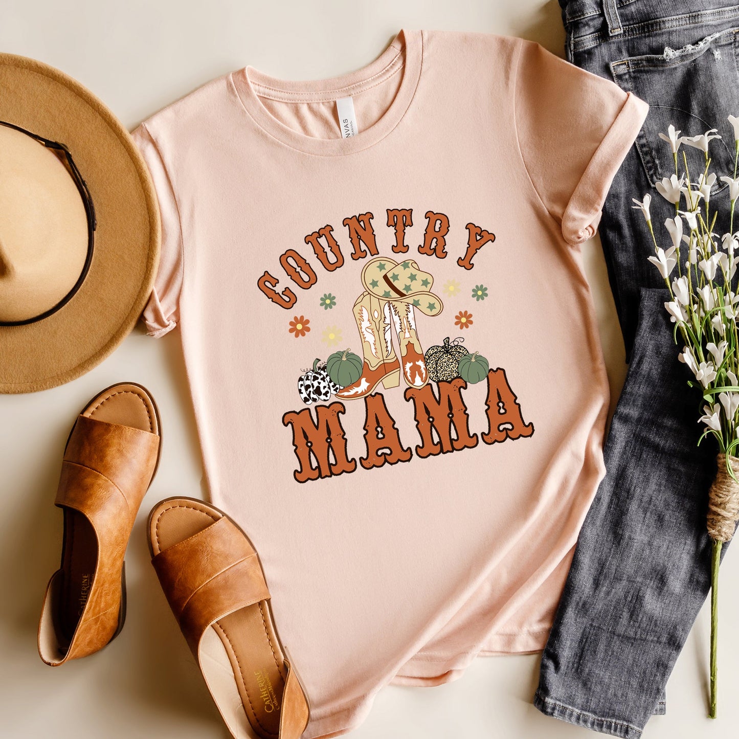 Country Mama Boots | Short Sleeve Crewneck