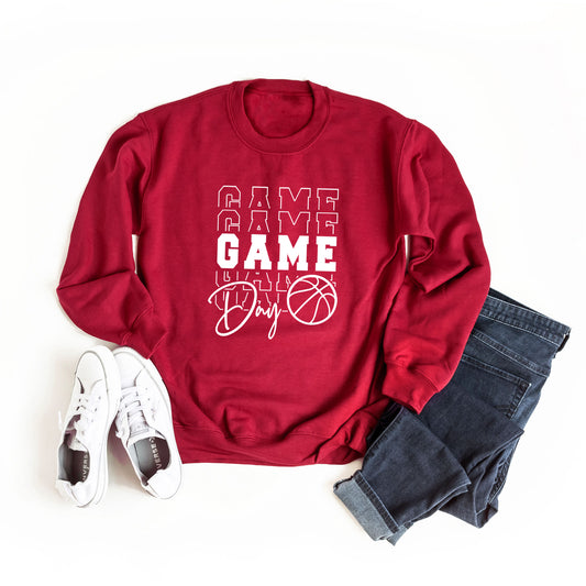 Game Day Stacked Basketball | Sweatshirt